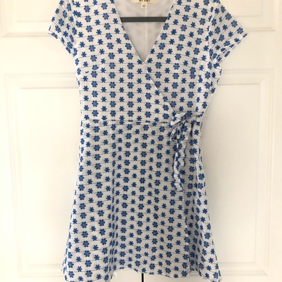 Blue Flower Wrap Dress (Brandy, Princess Polly) - Picture 2 of 10
